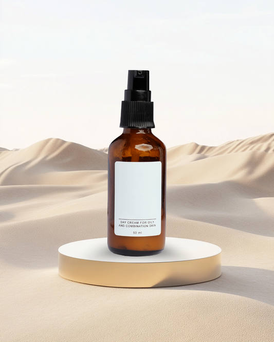 Gold Round Product Podium in Desert