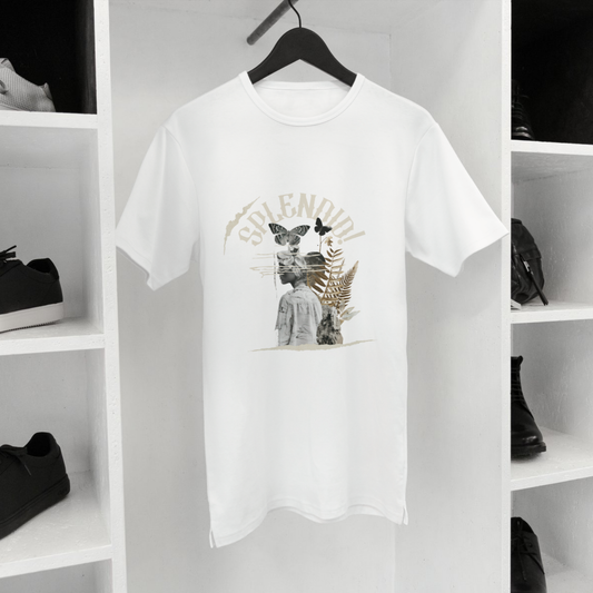 “Splendid!” Surreal Collage PNG Design | Vintage Botanical T-Shirt Graphic