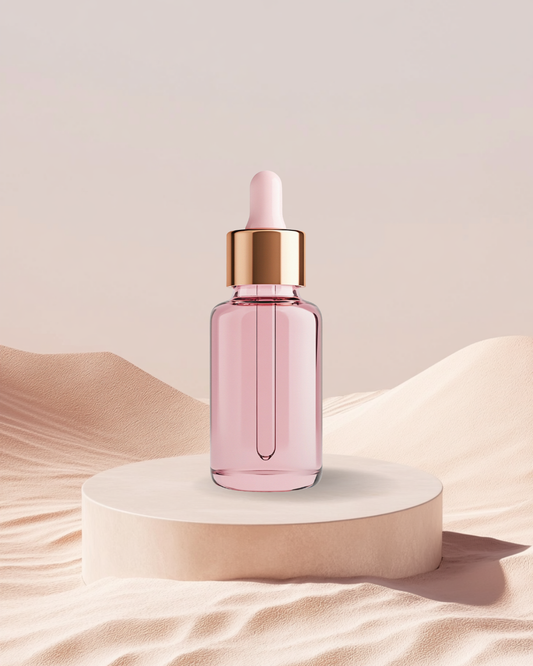 Desert Round Podium with Warm Beige Sky Minimal Product Backdrop PNG File